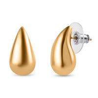 Vermeil Yellow Gold Over Sterling Silver Tear Drop Water Drop Earrings 6.80 Grams