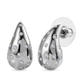 Moissanite Rain Drop Tear Drop Statement Earrings in Platinum Over Sterling Silver 1.00 ctw - Sticky add to cart bar