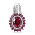 Rhapsody 950 Platinum AAAA Ouro Fino Rubellite and E-F VS Diamond Floral Pendant without Chain 5.25 Grams 2.65 ctw - Sticky add to cart bar