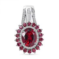 Rhapsody 950 Platinum AAAA Ouro Fino Rubellite and E-F VS Diamond Floral Pendant without Chain 5.25 Grams 2.65 ctw