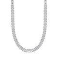 Lustro Stella Finest CZ Necklace (13-16 Inches) in Rhodium Over Sterling Silver 56.80 ctw - Sticky add to cart bar