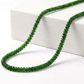 Certified & Appraised Luxoro 14K Yellow Gold AAA Chrome Diopside Beaded Necklace 18-20 Inches 70.00 ctw - Sticky add to cart bar