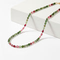 Certified & Appraised Iliana 18K Yellow Gold AAAA Multi-Tourmaline Beaded Graduated Necklace 18 Inches with 2 Inch Extender 50.00 ctw - Sticky add to cart bar