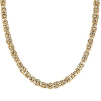 22K Yellow Gold 4.30mm Byzantine Chain Necklace 19.50 Inches 13.95 Grams