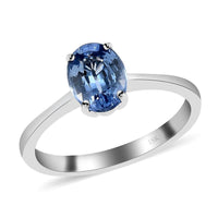 ILIANA 18K White Gold AAA Royal Ceylon Sapphire Solitaire Ring (Size 9.0) 3 Grams 1.40 ctw
