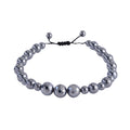 Terahertz Rice and Bead Stretch Anklet 73.35 ctw - Sticky add to cart bar