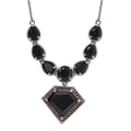 Black Tourmaline and Mozambique Garnet Necklace 18.5 Inches in Platinum Over Sterling Silver 20.65 ctw - Sticky add to cart bar