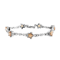Simulated Champagne Diamond Bracelet in Stainless Steel (7.00 In) 7.15 ctw