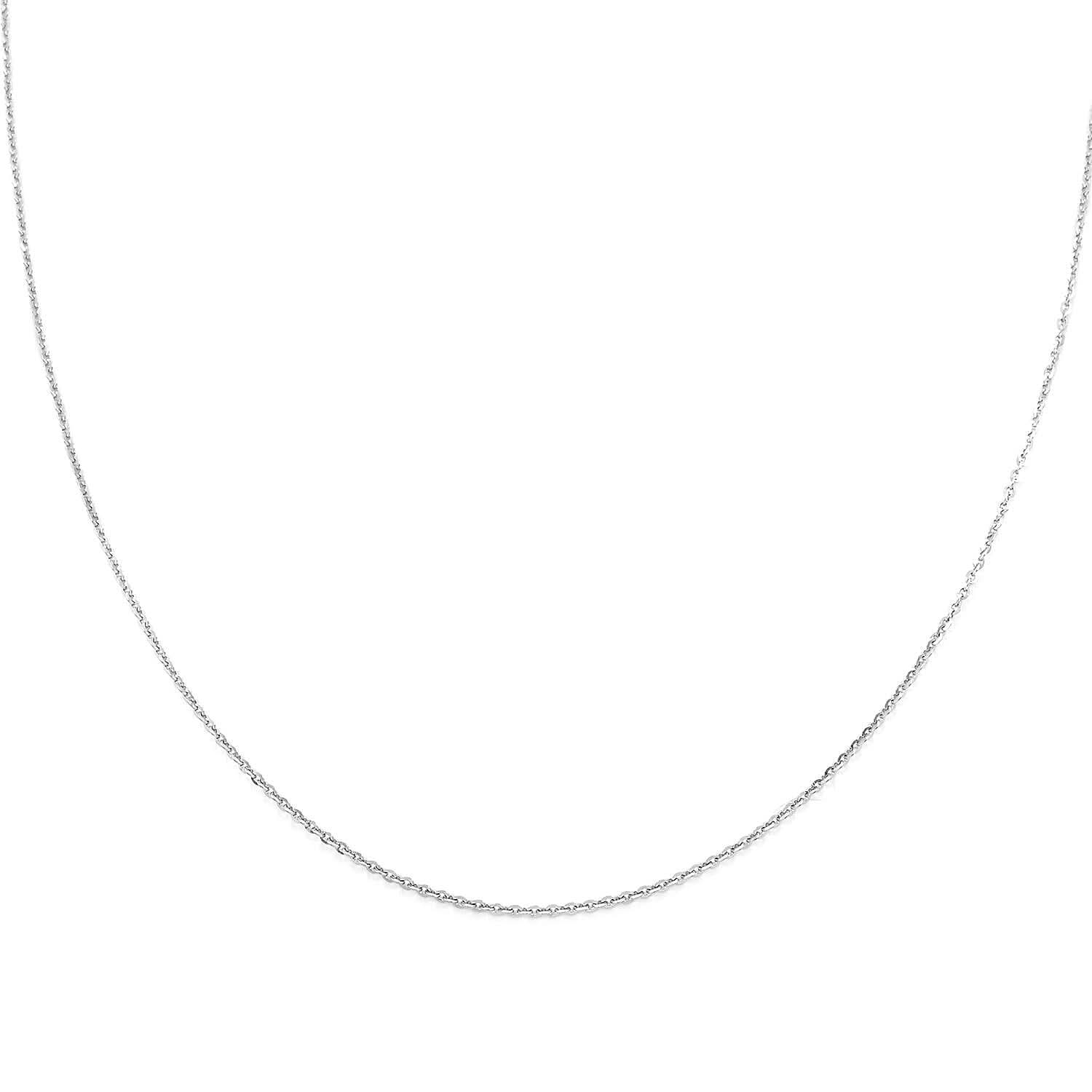 999 Platinum 1mm Cross Chain Necklace 17 Inches 2.50 Grams