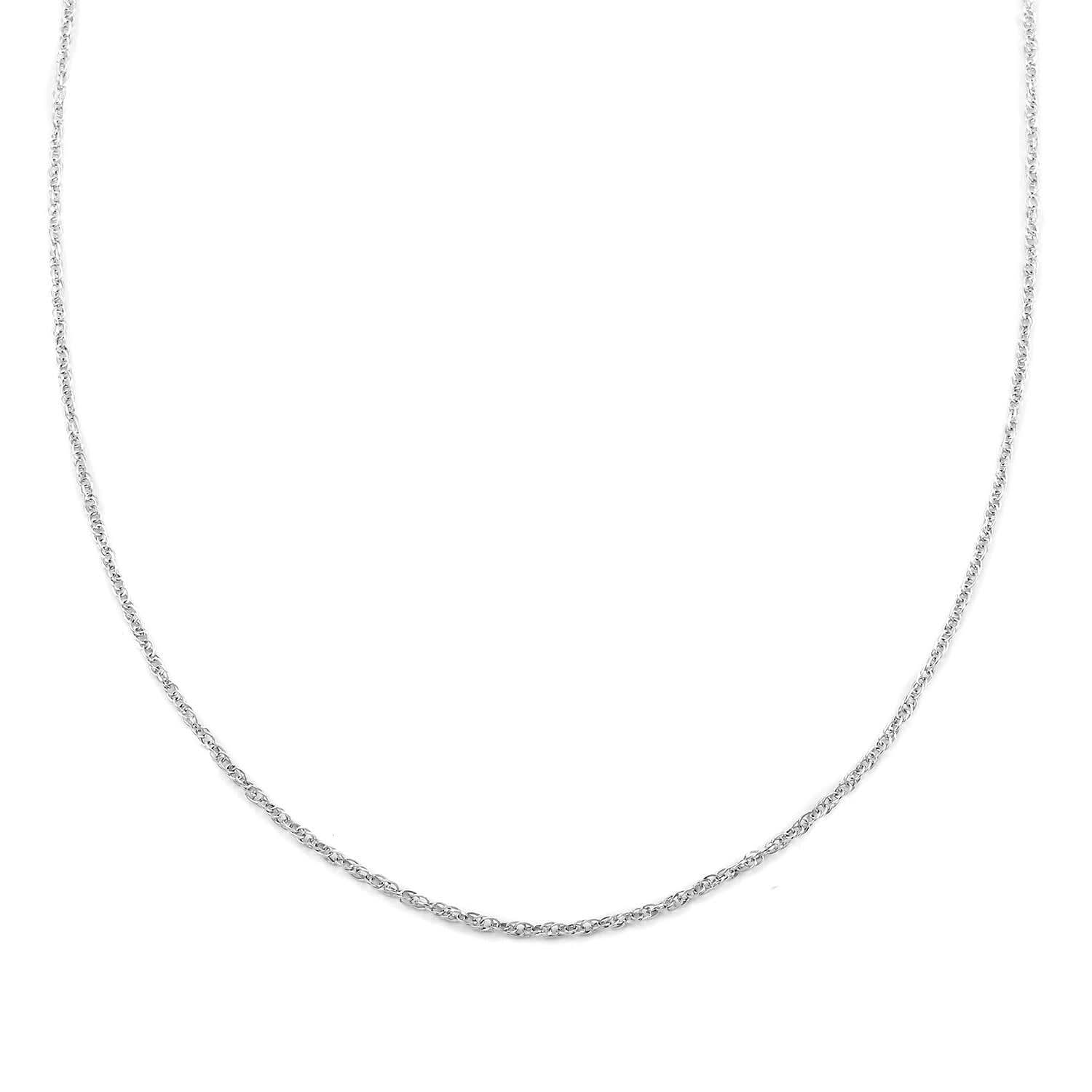 999 Platinum 1.0mm Water Wave Chain Necklace 17 Inches 3.40 Grams