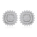 14K Yellow Gold H SI3 Diamond Floral Earrings 1.00 ctw - Sticky add to cart bar