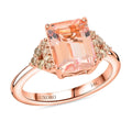 AAA Pink Morganite and G-H I2 White Diamond 2.30 ctw Ring in 14K Rose Gold (Size 10.0) - Sticky add to cart bar