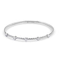 Modani E-F VS Diamond 1.00 ctw 7 Inch Bangle Bracelet in 18K White Gold With Total Metal Weight (8.20 g) Including Titanium Spring weight 0.60 g, Diamond Jewelry, Anniversary Gift For Her - Sticky add to cart bar