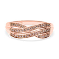 Natural Champagne Diamond Classic Infinity Ring in Sterling Silver - Sticky add to cart bar