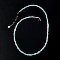 Certified & Appraised Luxoro 14K Yellow Gold AAA Ethiopian Welo Opal Beaded Graduation Necklace 18 Inches with 2 Inch Extender 40.00 ctw