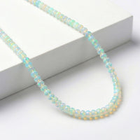 Certified & Appraised Luxoro 14K Yellow Gold AAA Ethiopian Welo Opal Beaded Graduated Necklace 18 Inches with 2 Inch Extender 65.00 ctw