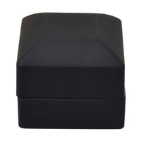 Black Solid Luxurious Polish Ring Jewelry Box with LED Light (Can Hold 1 up to 2 Rings) (2.5"x2.4"x2")