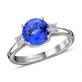 Certified & Appraised Rhapsody 950 Platinum AAAA Tanzanite and E-F VS Diamond Ring (Size 10.0) 4.70 Grams 2.00 ctw - Sticky add to cart bar