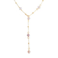 Multi Color Freshwater Pearl Necklace 22 Inches in Goldtone - Sticky add to cart bar