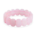 Galilea Rose Quartz Block Stretch Bracelet 175.00 ctw - Sticky add to cart bar