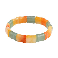 Multi Color Aventurine Block Stretch Bracelet 115.00 ctw