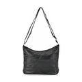 Black Color Patch Work Sheep Leather Crossbody Bag (12"x9.5"x4'') with Adjustable Shoulder Strap - Sticky add to cart bar
