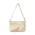 Beige Color Patch Work Sheep Leather Crossbody Bag (11.5"x7.7"x3'') with Adjustable Shoulder Strap - Sticky add to cart bar