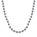 Terahertz and White Freshwater Pearl Beaded Necklace 20 Inches in Rhodium Over Sterling Silver 215.50 ctw - Sticky add to cart bar