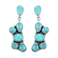 Santa Fe Style Turquoise Earrings in Sterling Silver 5.00 ctw - Sticky add to cart bar