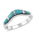 Santa Fe Style Kingman Turquoise Ring in Sterling Silver (Size 7.0) 2.00 ctw - Sticky add to cart bar