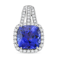 Certified & Appraised Rhapsody AAAA Tanzanite and E-F VS Diamond 5.50 ctw Pendant in 950 Platinum 4.65 Grams