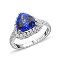 Doorbuster Certified & Appraised Rhapsody 950 Platinum AAAA Tanzanite and E-F VS Diamond Ring 6.65 Grams 3.25 ctw - Sticky add to cart bar