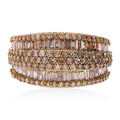 Natural Champagne Diamond Ring in Vermeil Rose Gold Over Sterling Silver (Size 10.0) 2.00 ctw - Sticky add to cart bar
