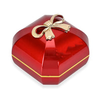 Red Solid Luxurious Polished Ring Jewelry Box with Led Light (2.8"x2.8"x2.4")