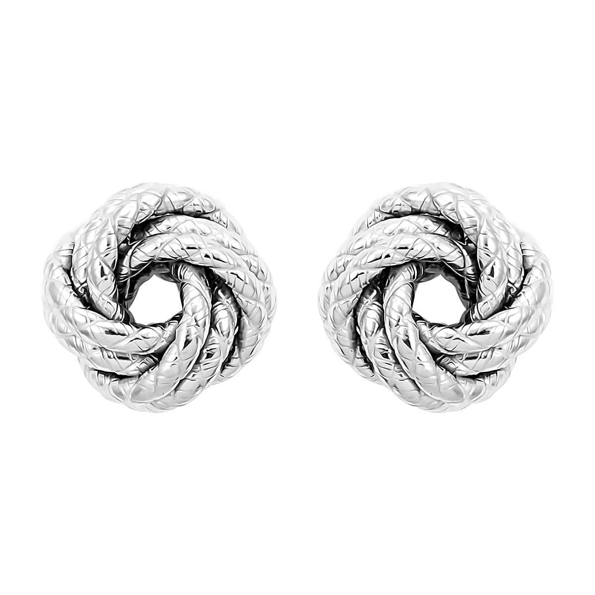 Sterling Silver Knot Earrings (2.20 g)