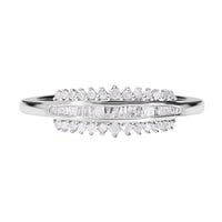 Doorbuster Diamond Ring in Platinum Over Sterling Silver (Size 10.0) 0.33 ctw