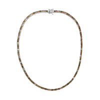 TLV Multi-Tourmaline Necklace (18 Inches) in Platinum Over Sterling Silver 20.25 ctw