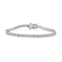 Moissanite Tennis Bracelet in Platinum Over Sterling Silver (6.50 In) 6.25 ctw