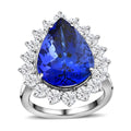 Certified & Appraised Rhapsody 950 Platinum AAAA Tanzanite and E-F VS Diamond Ring (Size 10.0) 8.90 Grams 11.15 ctw - Sticky add to cart bar