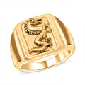 22K Yellow Gold Electroform Dragon Signet Ring (Size 9.0) (4.60 g) - Sticky add to cart bar