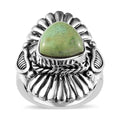 Artisan Crafted Sonoran Gold Turquoise Solitaire Ring in Sterling Silver 1.25 ctw - Sticky add to cart bar