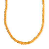 Heliodor Beaded Necklace 18 Inches in Rhodium Over Sterling Silver 80.00 ctw