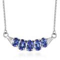 AAA Tanzanite Necklace 18-20 Inches in Platinum Over Sterling Silver 1.90 ctw - Sticky add to cart bar