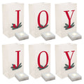Lumabase Christmas-Battery Operated LED Luminaria Kit, JOY – Set of 6 - Sticky add to cart bar