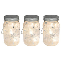 Lumabase Set of 3 Mason Jars Filled with String Lights