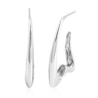 Rhodium Over Sterling Silver Earrings 6.90 Grams
