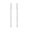 Simulated Diamond Dangle Earrings in Rhodium Over Sterling Silver 13.00 ctw - Sticky add to cart bar