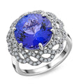 Doorbuster Certified & Appraised Rhapsody 950 Platinum AAAA Tanzanite and E-F VS Diamond Ring (Size 10.0) 7.25 Grams 4.85 ctw - Sticky add to cart bar