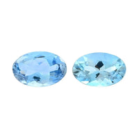 AAAA Santa Maria Aquamarine Set of 2 (Ovl 6x4 mm) 0.70 ctw Loose gemstone