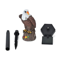 Eagle Figurine Solar Stake Outdoor Waterproof Garden Light (5.51"x2.75"x16.9")
